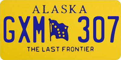 AK license plate GXM307