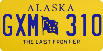 AK license plate GXM310