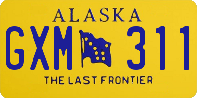 AK license plate GXM311