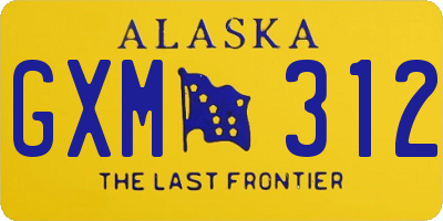 AK license plate GXM312