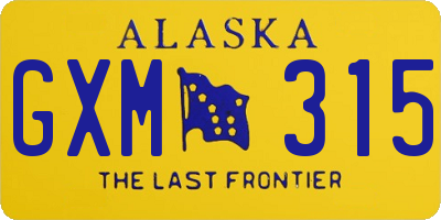 AK license plate GXM315