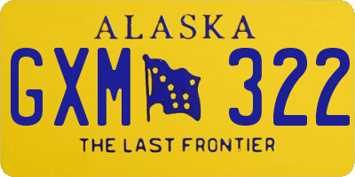 AK license plate GXM322