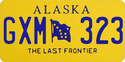 AK license plate GXM323