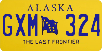 AK license plate GXM324