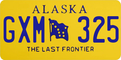 AK license plate GXM325