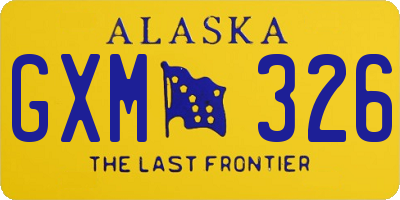 AK license plate GXM326