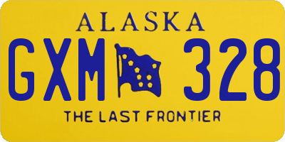 AK license plate GXM328