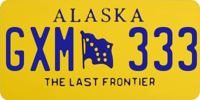 AK license plate GXM333