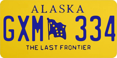 AK license plate GXM334