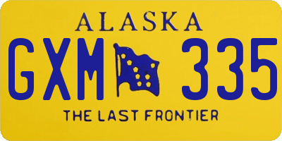 AK license plate GXM335