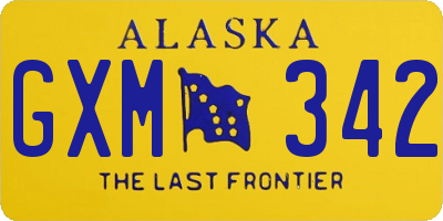 AK license plate GXM342