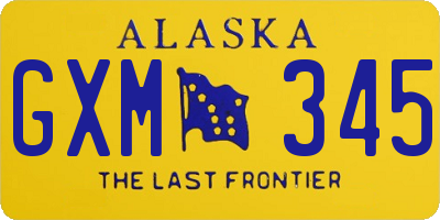 AK license plate GXM345