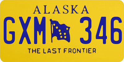 AK license plate GXM346