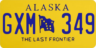 AK license plate GXM349