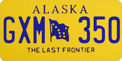 AK license plate GXM350