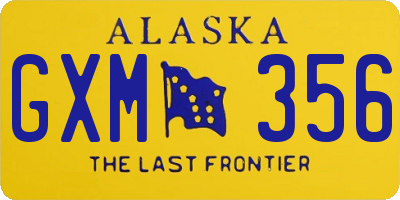 AK license plate GXM356