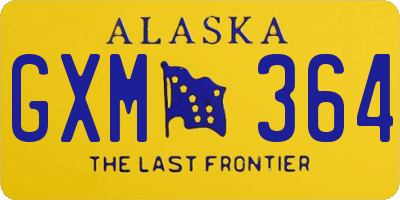 AK license plate GXM364