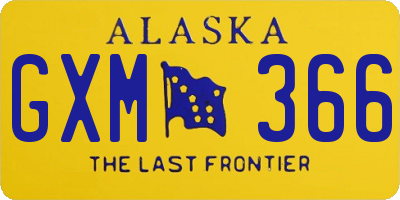 AK license plate GXM366