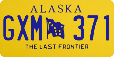 AK license plate GXM371