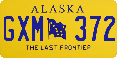 AK license plate GXM372