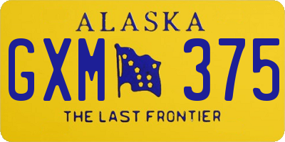 AK license plate GXM375