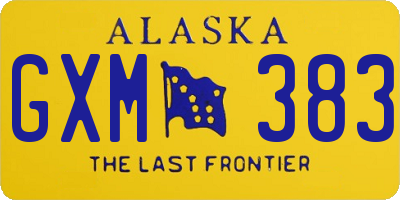 AK license plate GXM383