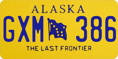 AK license plate GXM386