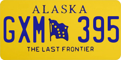 AK license plate GXM395