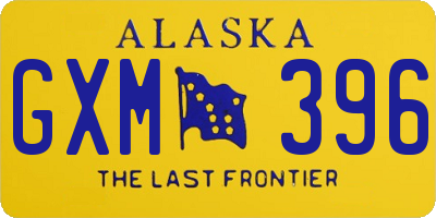AK license plate GXM396