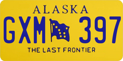 AK license plate GXM397