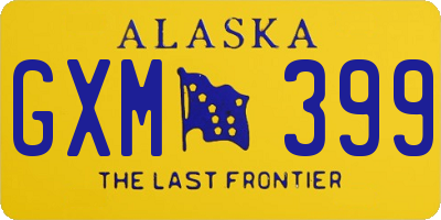 AK license plate GXM399