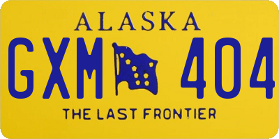 AK license plate GXM404