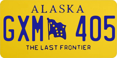 AK license plate GXM405