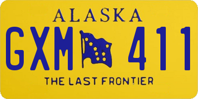 AK license plate GXM411