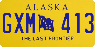 AK license plate GXM413