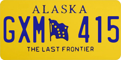 AK license plate GXM415