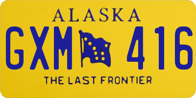 AK license plate GXM416