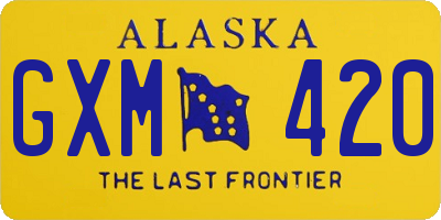 AK license plate GXM420