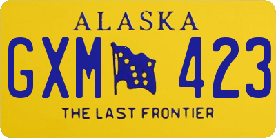 AK license plate GXM423