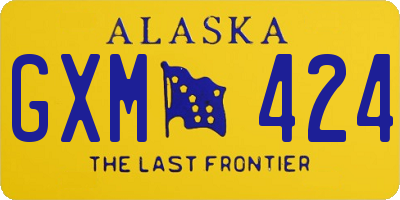 AK license plate GXM424