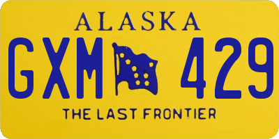 AK license plate GXM429