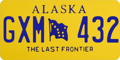 AK license plate GXM432