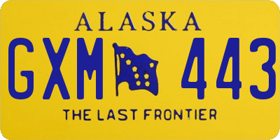 AK license plate GXM443