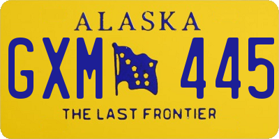 AK license plate GXM445