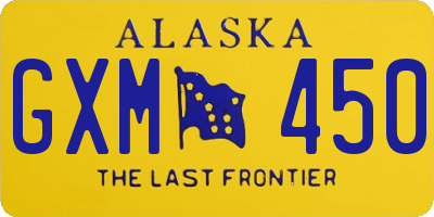 AK license plate GXM450