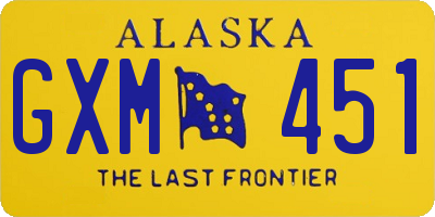 AK license plate GXM451