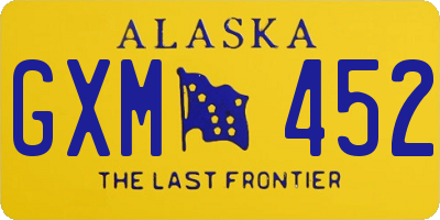 AK license plate GXM452