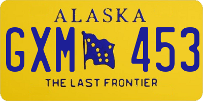 AK license plate GXM453