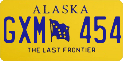 AK license plate GXM454