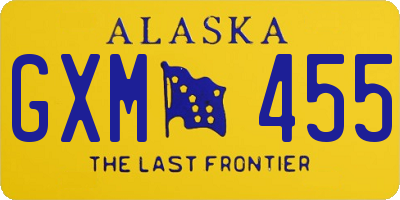 AK license plate GXM455